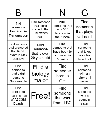 BurSa Bingo Card
