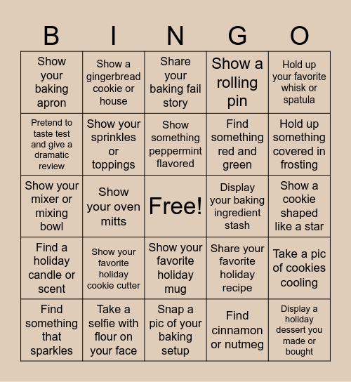 Sassy Batch Holiday Bingo Card