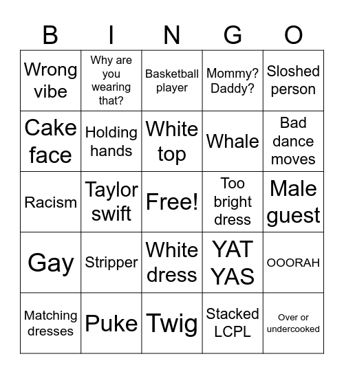 USMC Bingo Card
