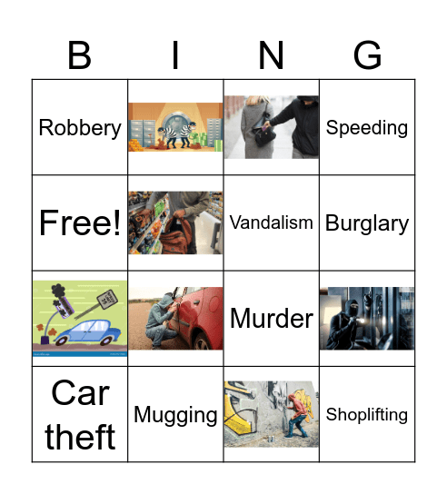 Streetwise Bingo Card