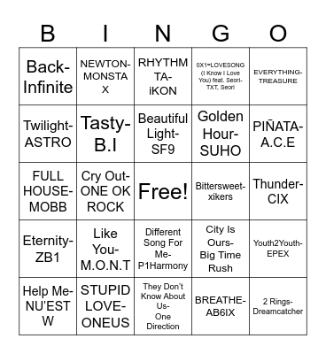 Mood mood playlist shuffle Bingo Card