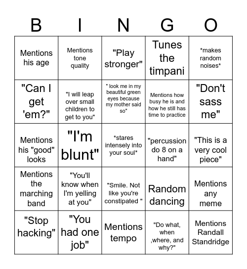 Gonzo Bingo Card