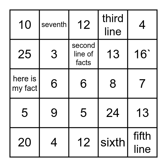 Life Group Christmas Bingo Card