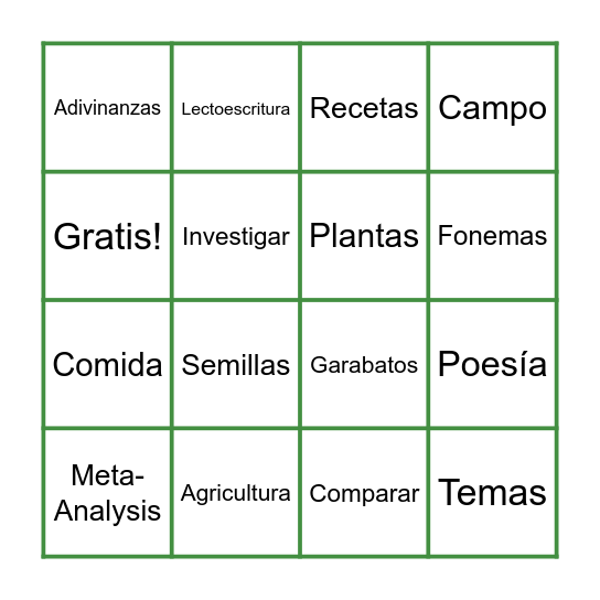 15 Terminologias Bingo Card