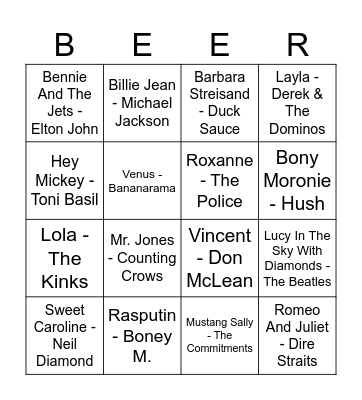 It's in the name Bingo Card