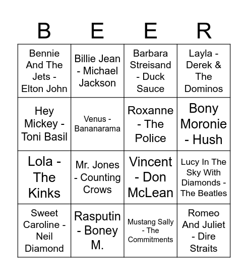 It's in the name Bingo Card