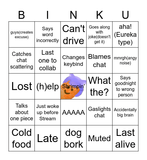 BINKU Bingo Card