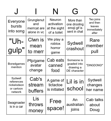 DEnjoyergo Bingo Card