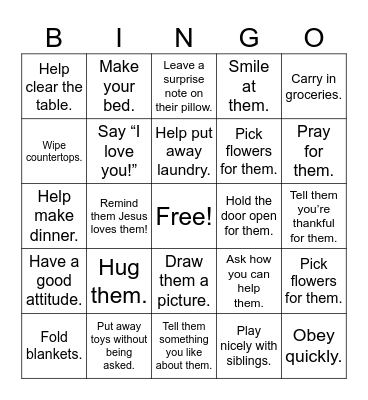 Love Bingo Card