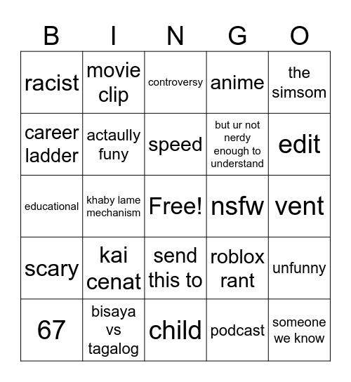 bingo Card