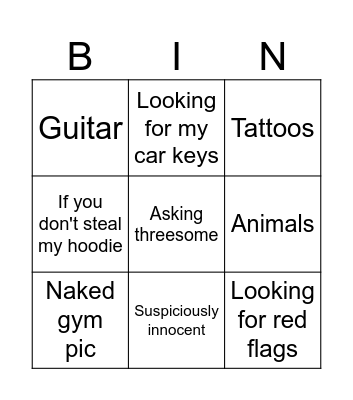Hinge Bingo Card