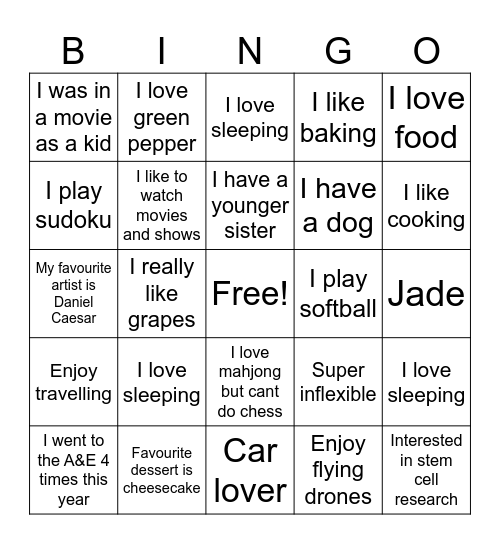 SCAHK Welcome Party Bingo! Bingo Card