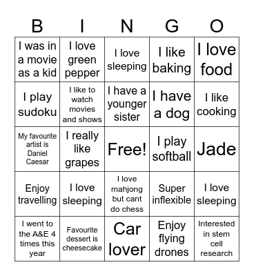 SCAHK Welcome Party Bingo! Bingo Card