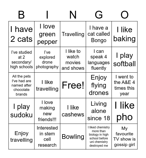 SCAHK Welcome Party Bingo! Bingo Card