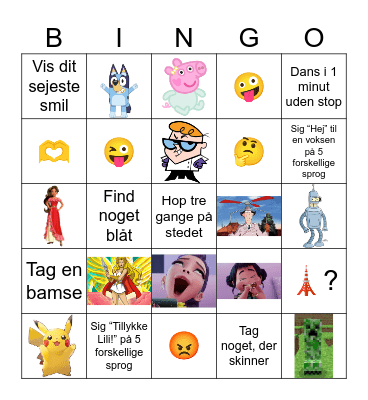 Lili's birthday Bingo Card
