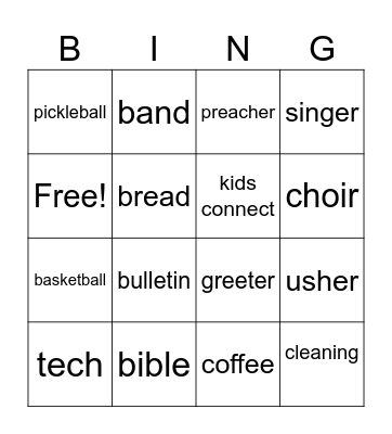 GCFNW Bingo Card