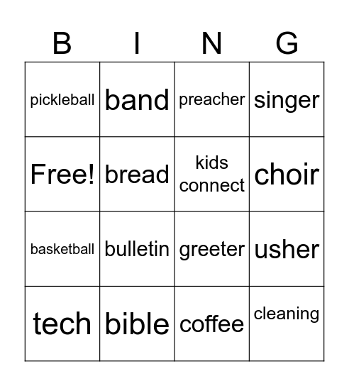 GCFNW Bingo Card