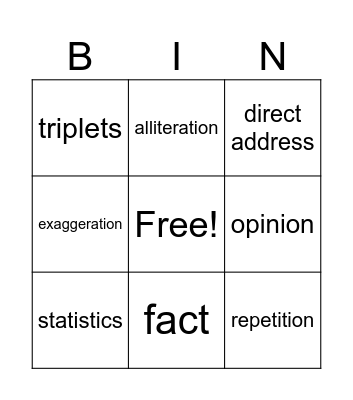 Language Devices Bingo Card