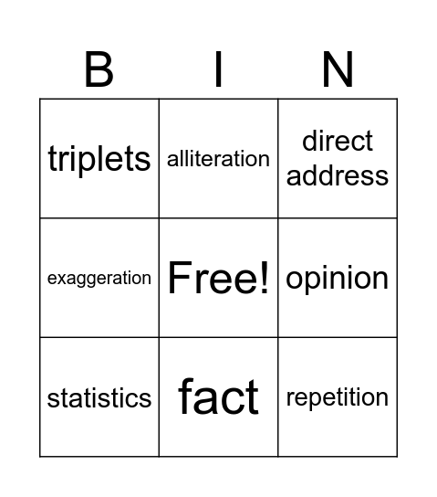 Language Devices Bingo Card