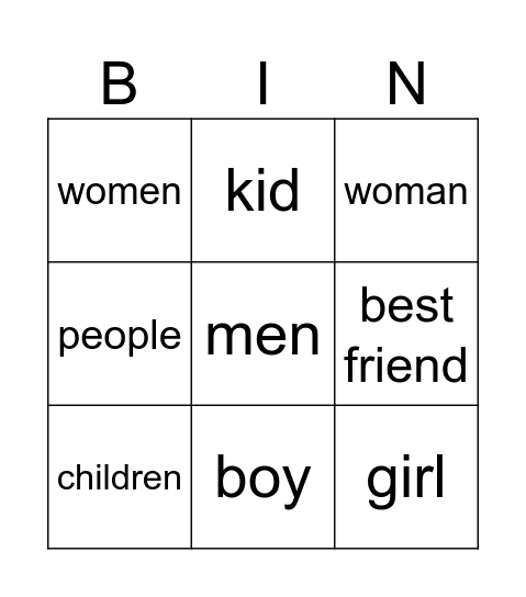 Who's got the red balloon Bingo Card