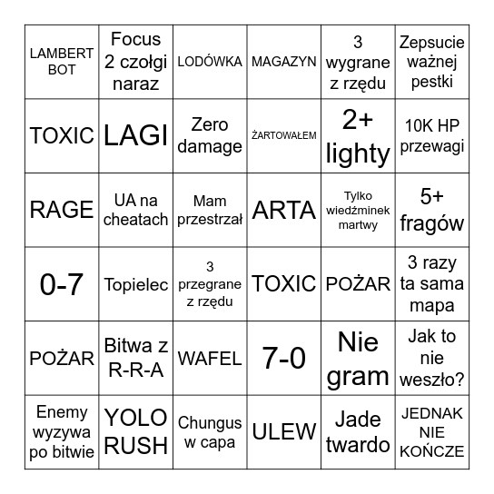 KAMPANIA 2025 Bingo Card