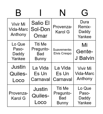Paint&Vibe - Spanish Bingo Card