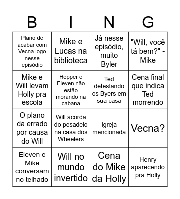 THE CRAWL Bingo Card