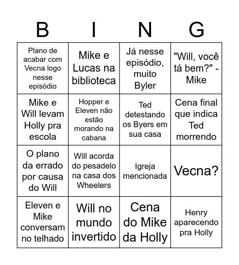 THE CRAWL Bingo Card