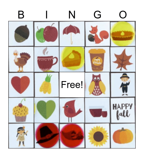 Thanksgiving BINGO Card