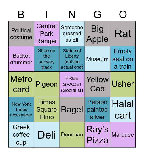 NYC BINGO Card