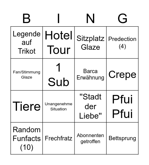 ViscaBarca Bingo Card