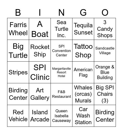 SPI BINGO Card
