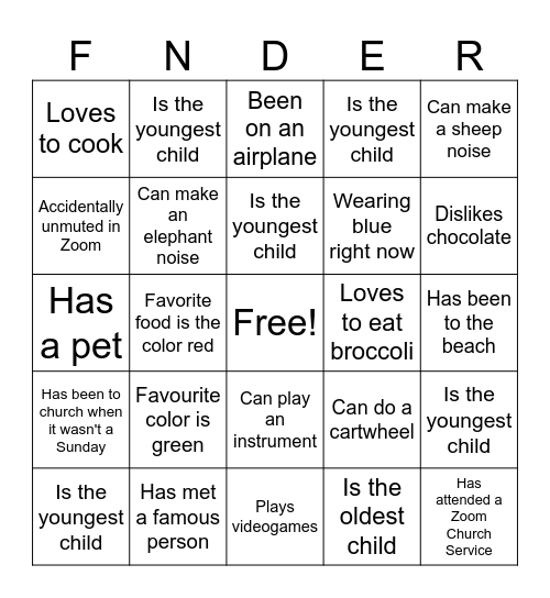 FIND SOMEONE WHO... Bingo Card