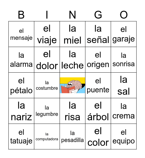 BINGO Español Bingo Card