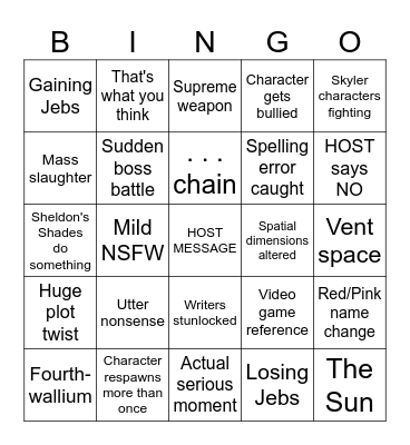 Abridged Bingo Card