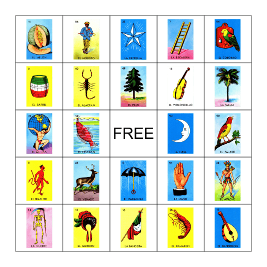 Loteria Bingo Card