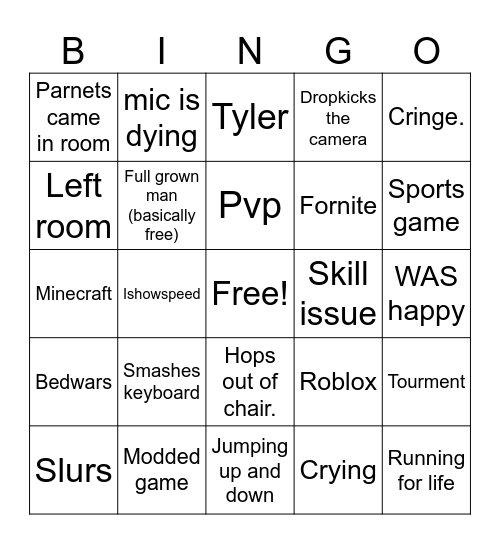 rage bingo Card