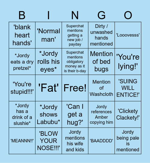 OhLordyIt'sBingo Card