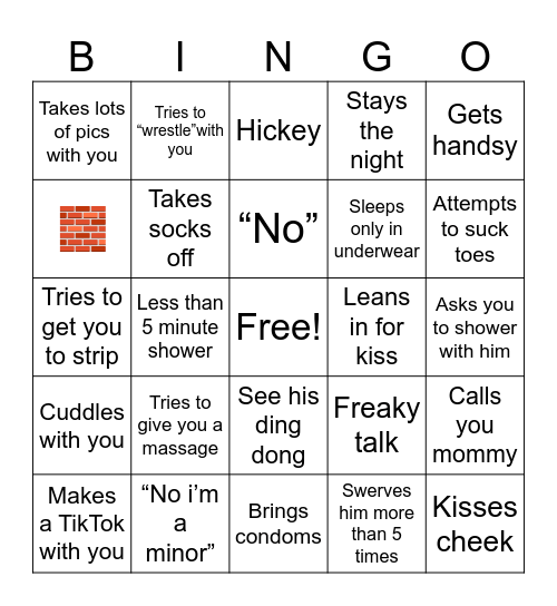 Cringe Tyler moments Bingo Card