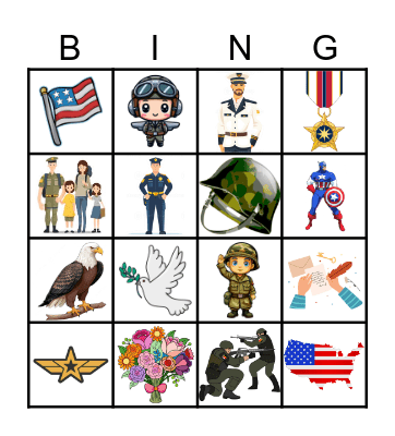 VETERANS DAY Bingo Card