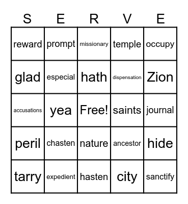BINGO Card