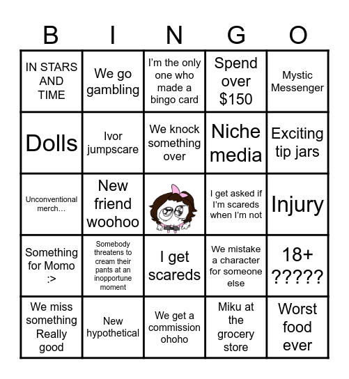 momo’s epic con bingo Card