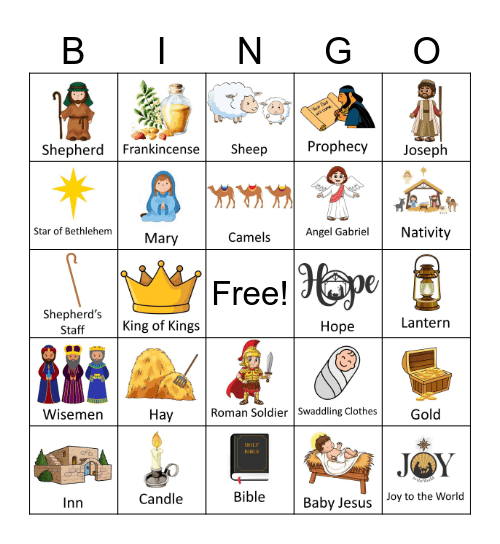 Christ-Centered Christmas Bingo Card