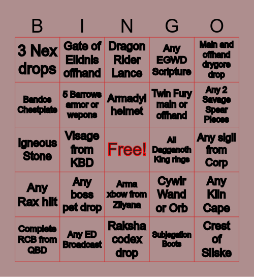 BoE PVM Bingo Card