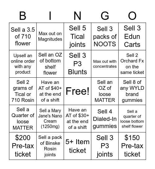 BINGO Card