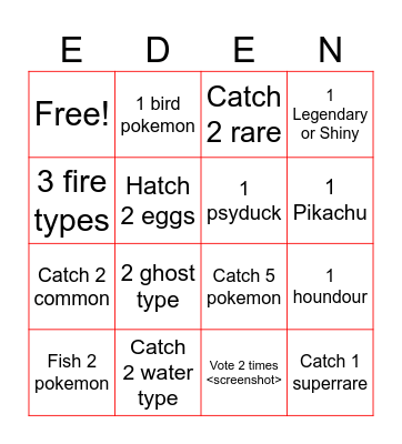 Wonderland Bingo Card