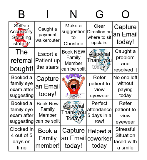 Reception Bingo Card