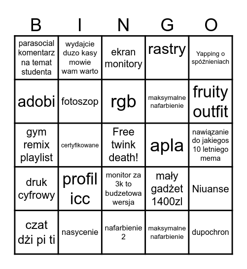 sandal bingo Card