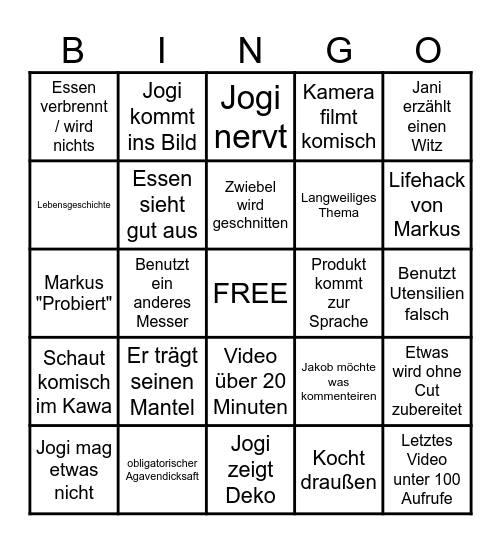 Koch Bingo Card