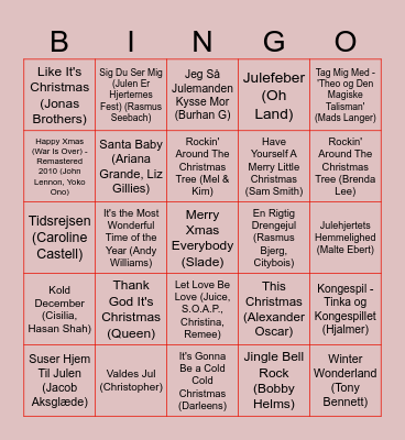 KiAP Jule Bingo 2025 Bingo Card